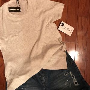 Monrow Oversized Split Hem Tee